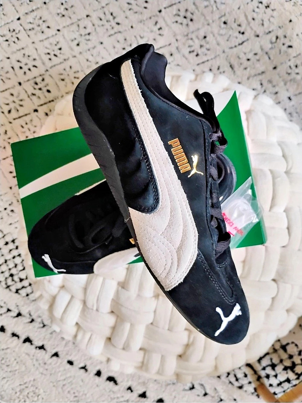 Puma Speedcat OG Black & White Sneakers